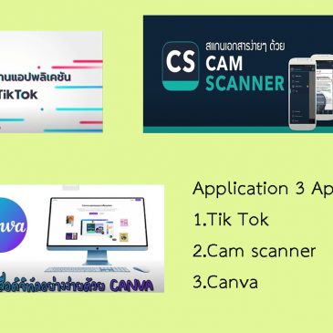 แอปพลิเคชัน Canva, Camscanner, และTikTok